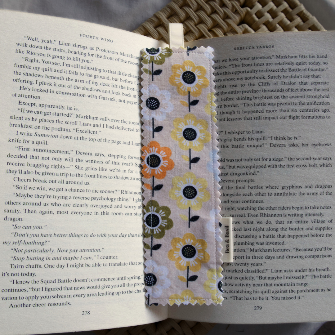 Retro Flowers Bookmark