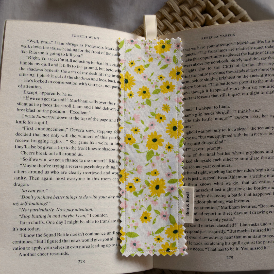 Golden Flowers Bookmark