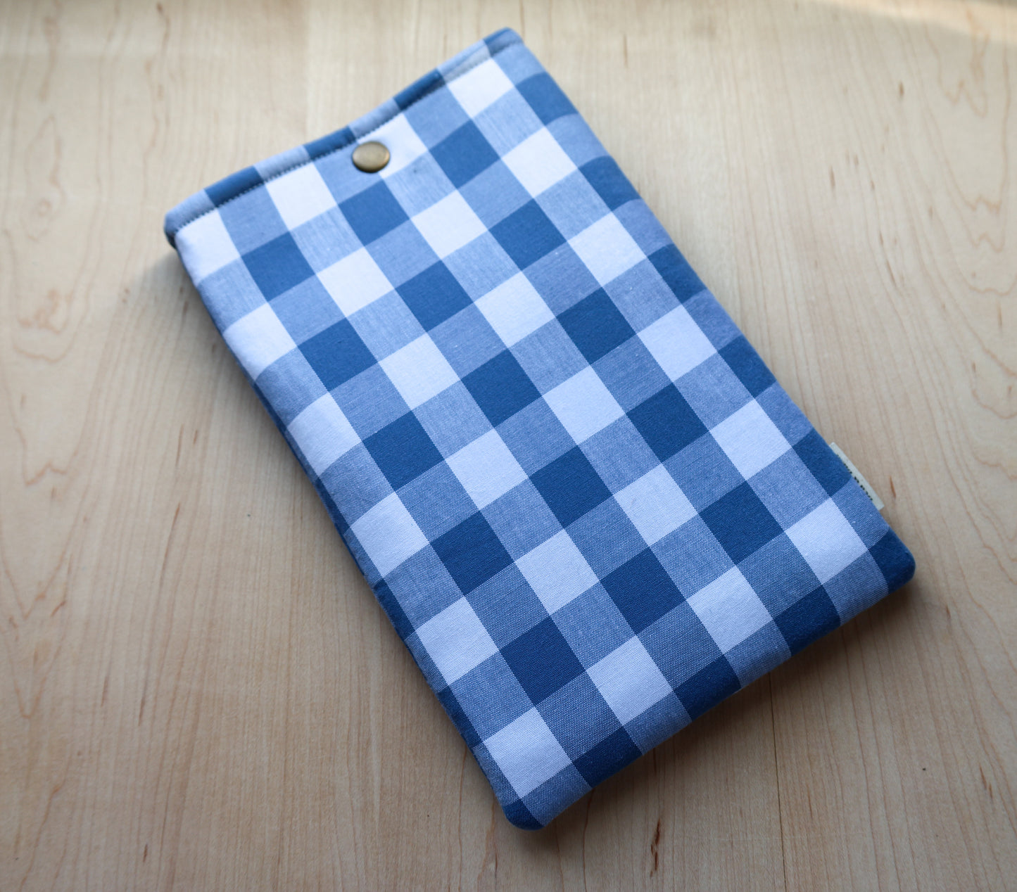 Kindle Sleeve - Denim Gingham