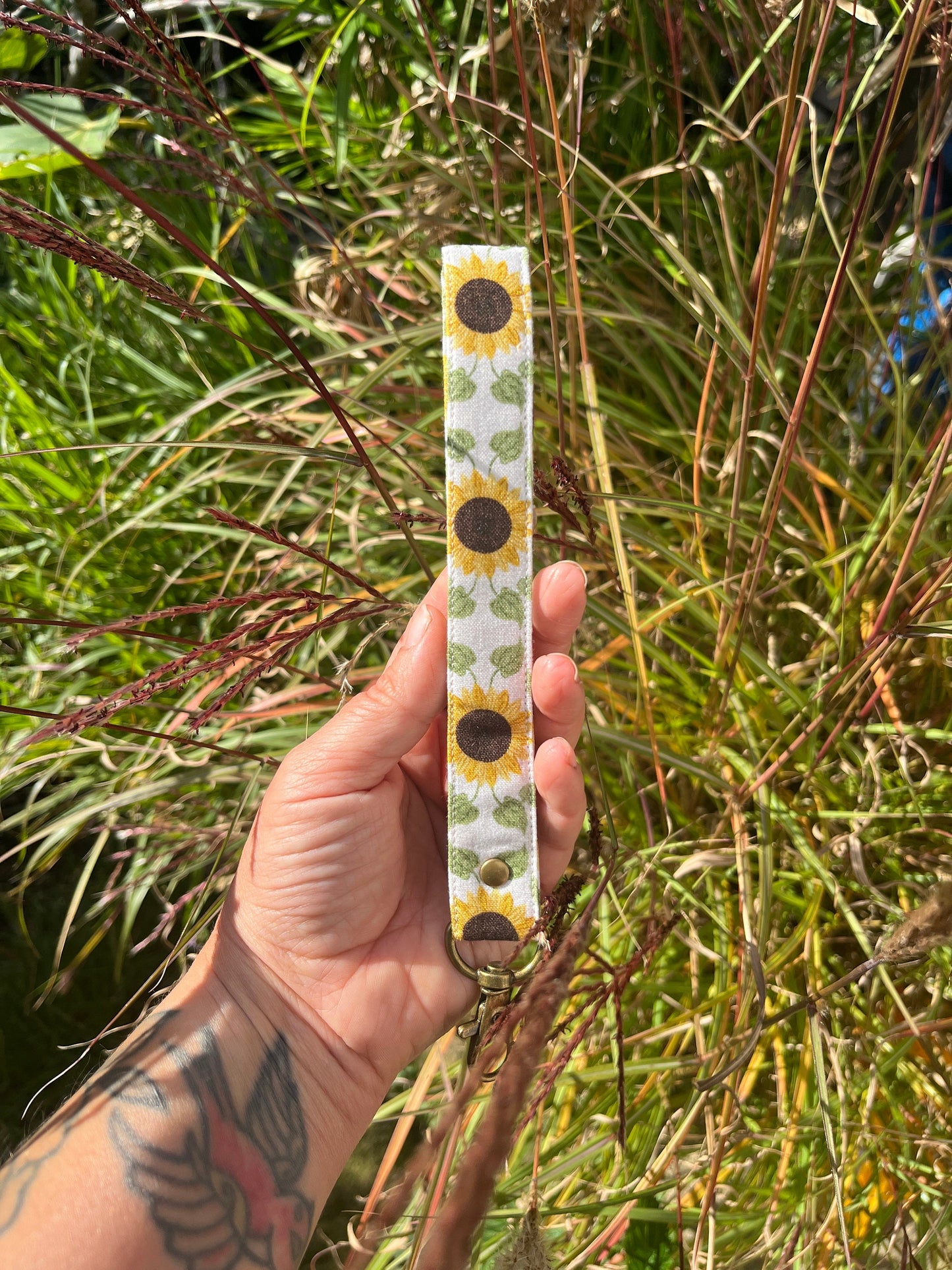 Sunflower Fabric Wristlet