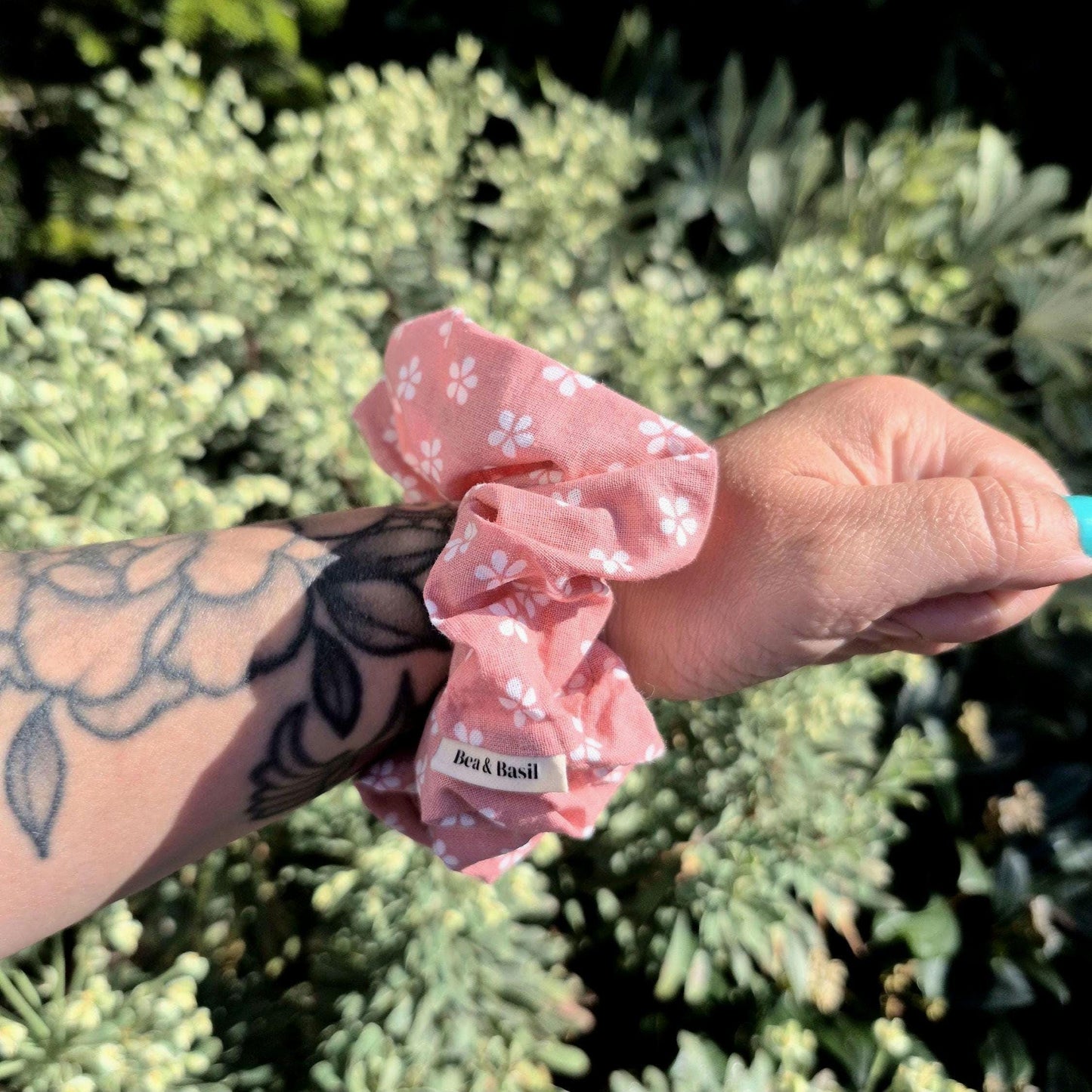 Large Scrunchies - Floral Pink