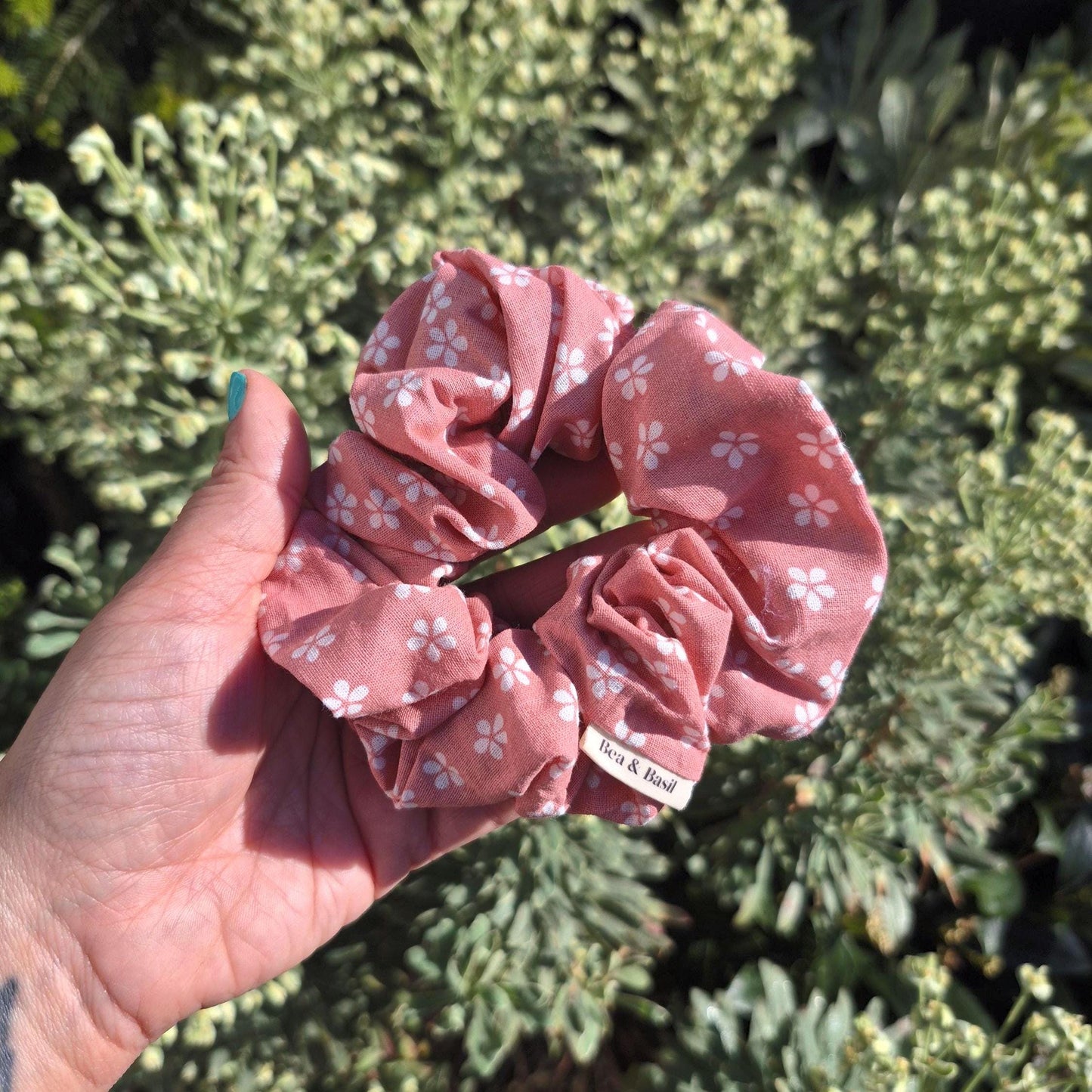 Large Scrunchies - Floral Pink