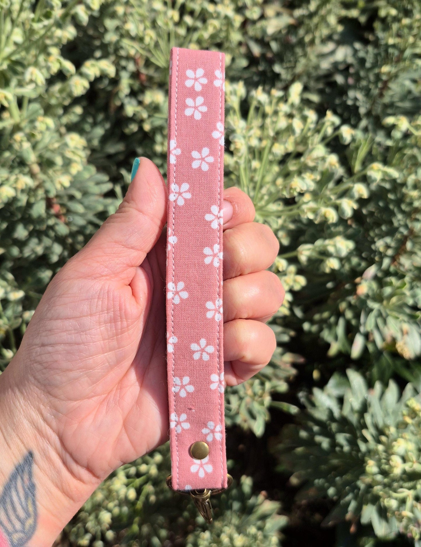Floral Pink Fabric Wristlet