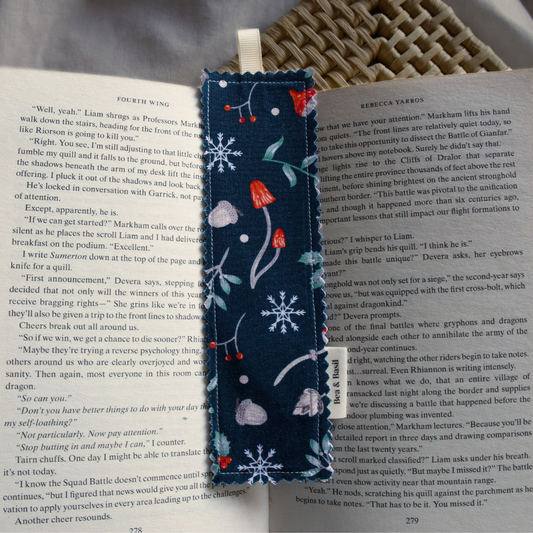 Winter Mushrooms Bookmark