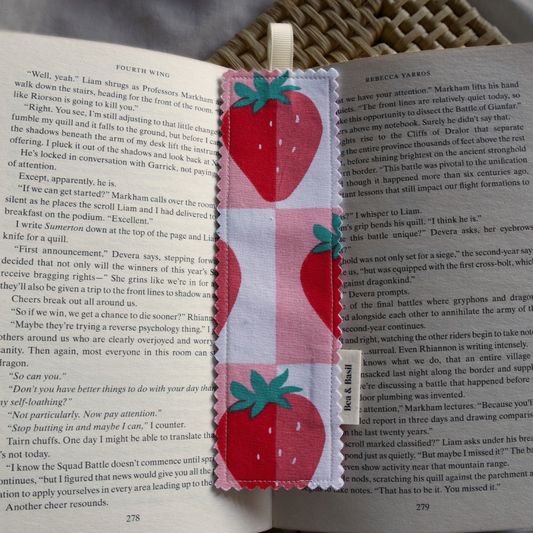 Strawberry Blocks Bookmark