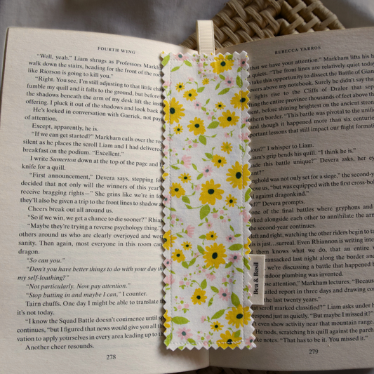Golden Flowers Bookmark