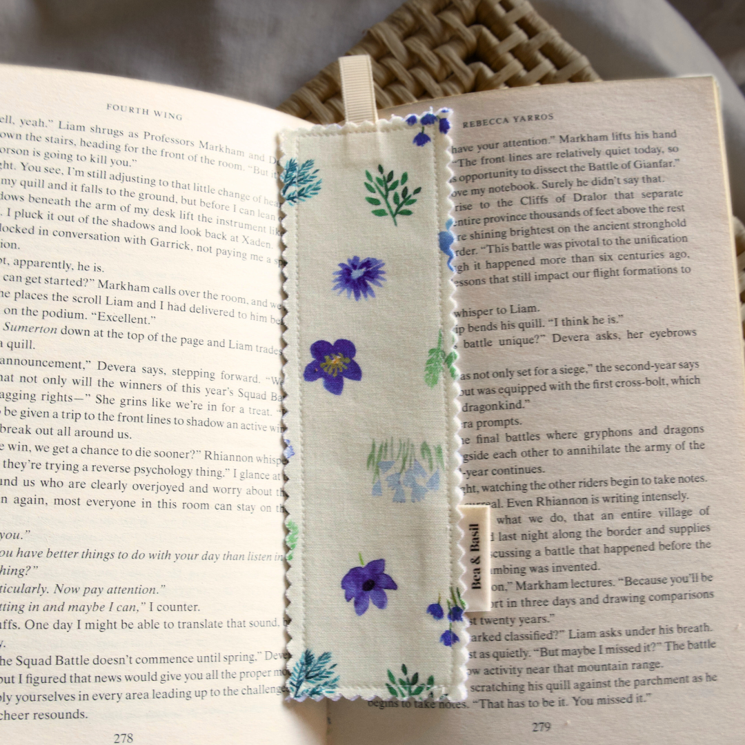Blue Flowers Bookmark