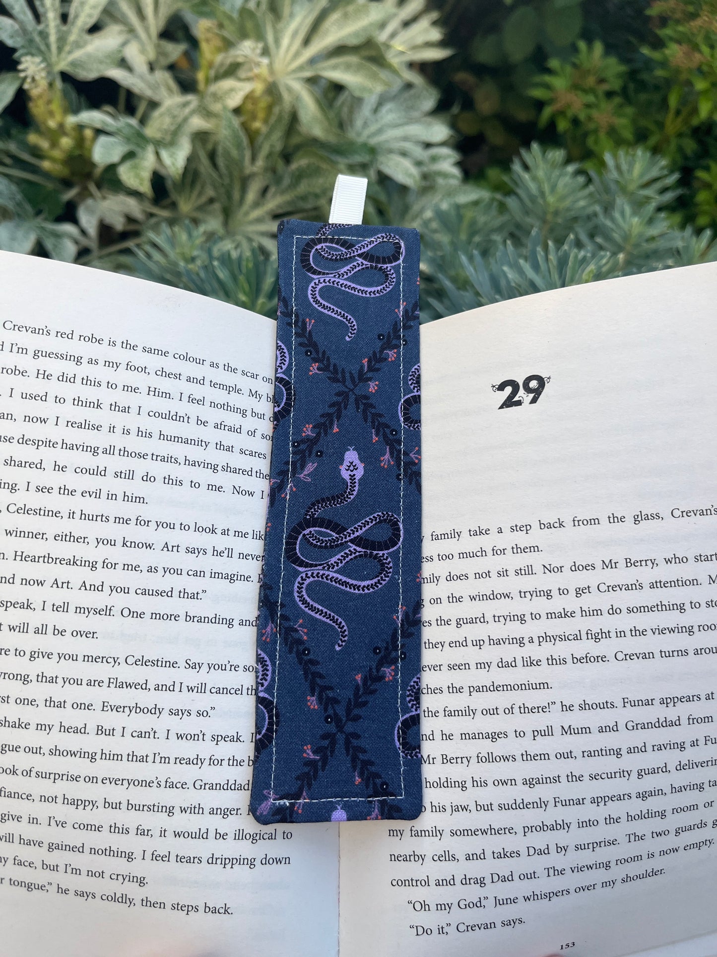 All Things Witchy Themed Fabric Bookmark