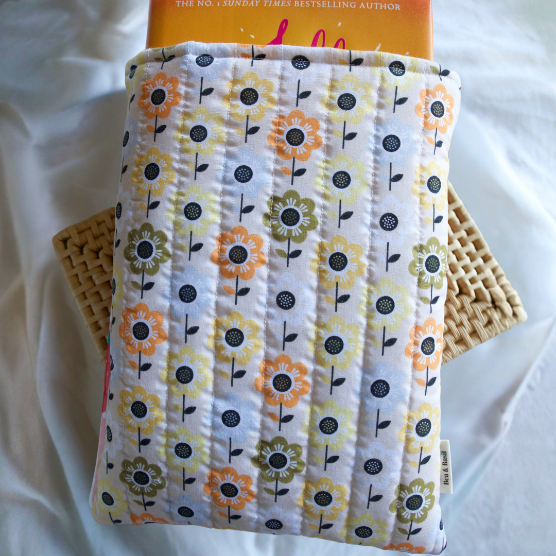 Retro Flowers  Book Sleeve