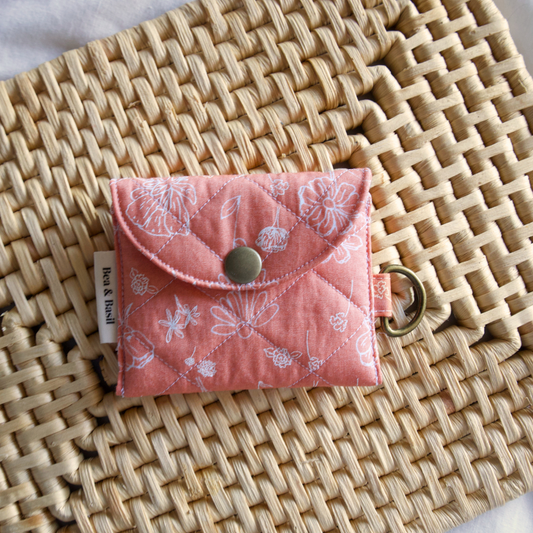 Autumn White Flowers Quilted AirPods Case