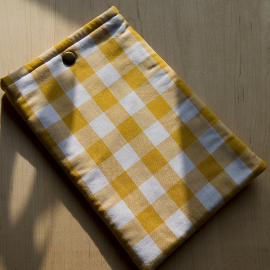 Kindle Sleeve - Ochre Gingham