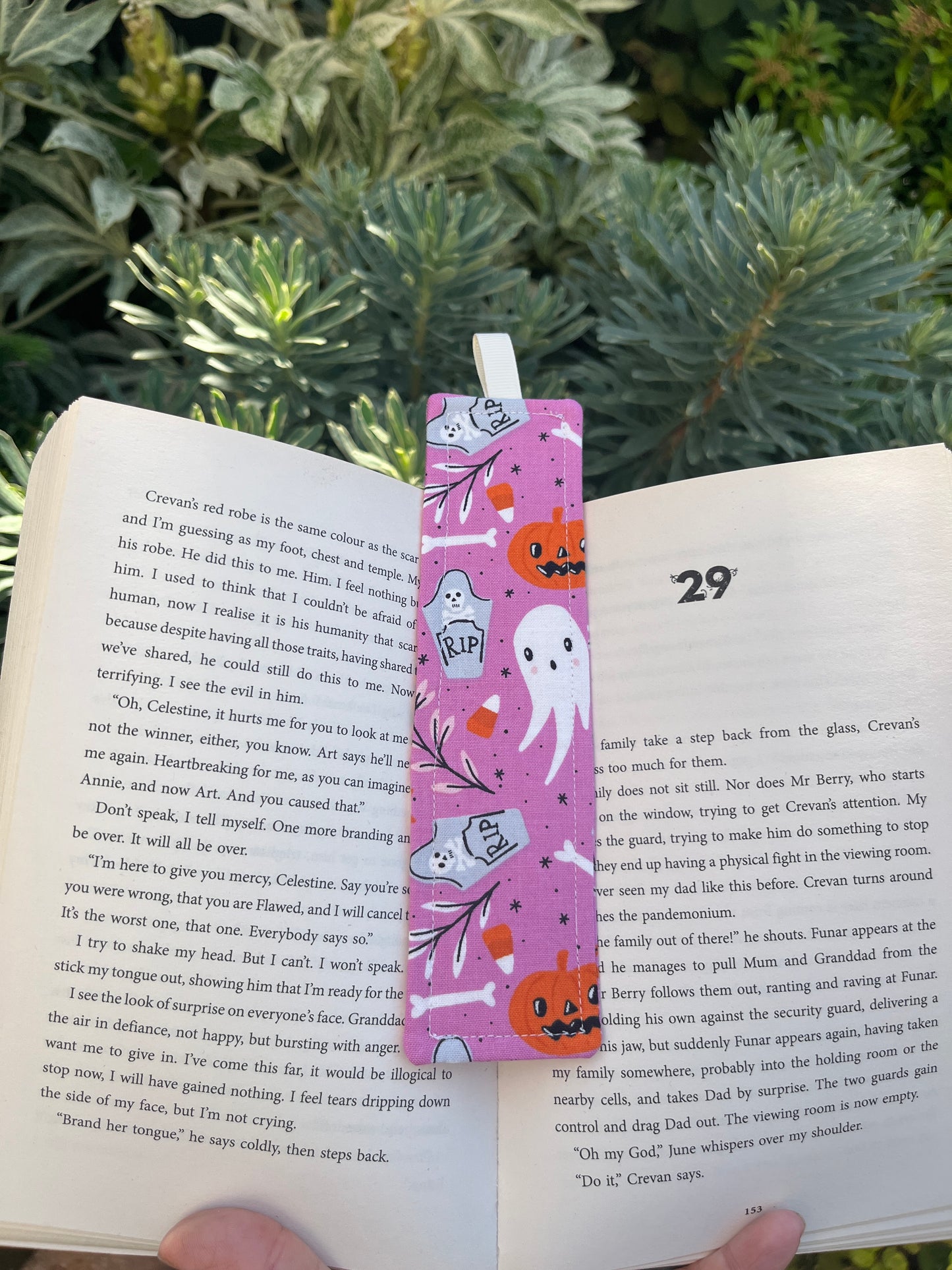 Halloween Themed Fabric Bookmark