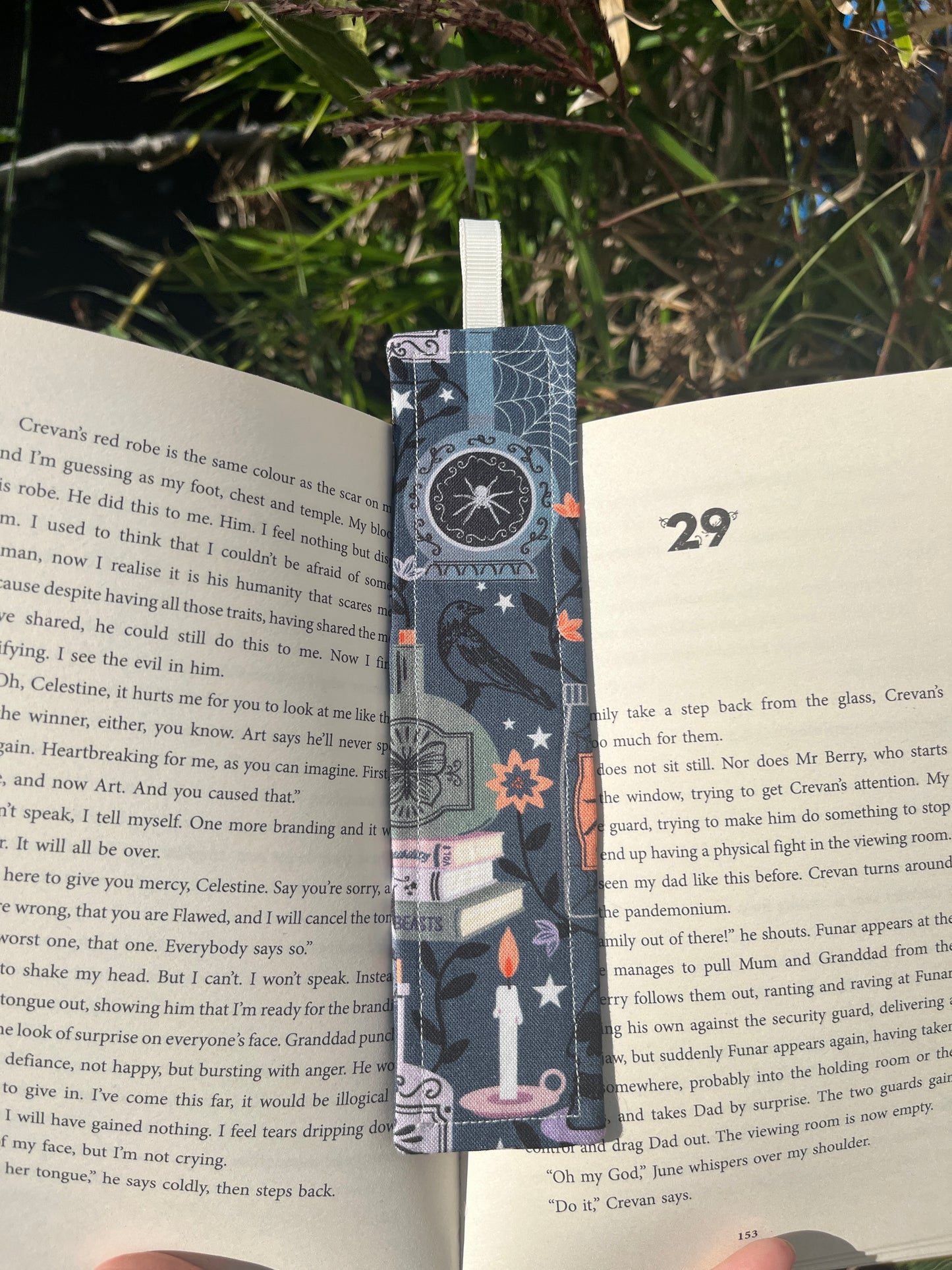 All Things Witchy Themed Fabric Bookmark