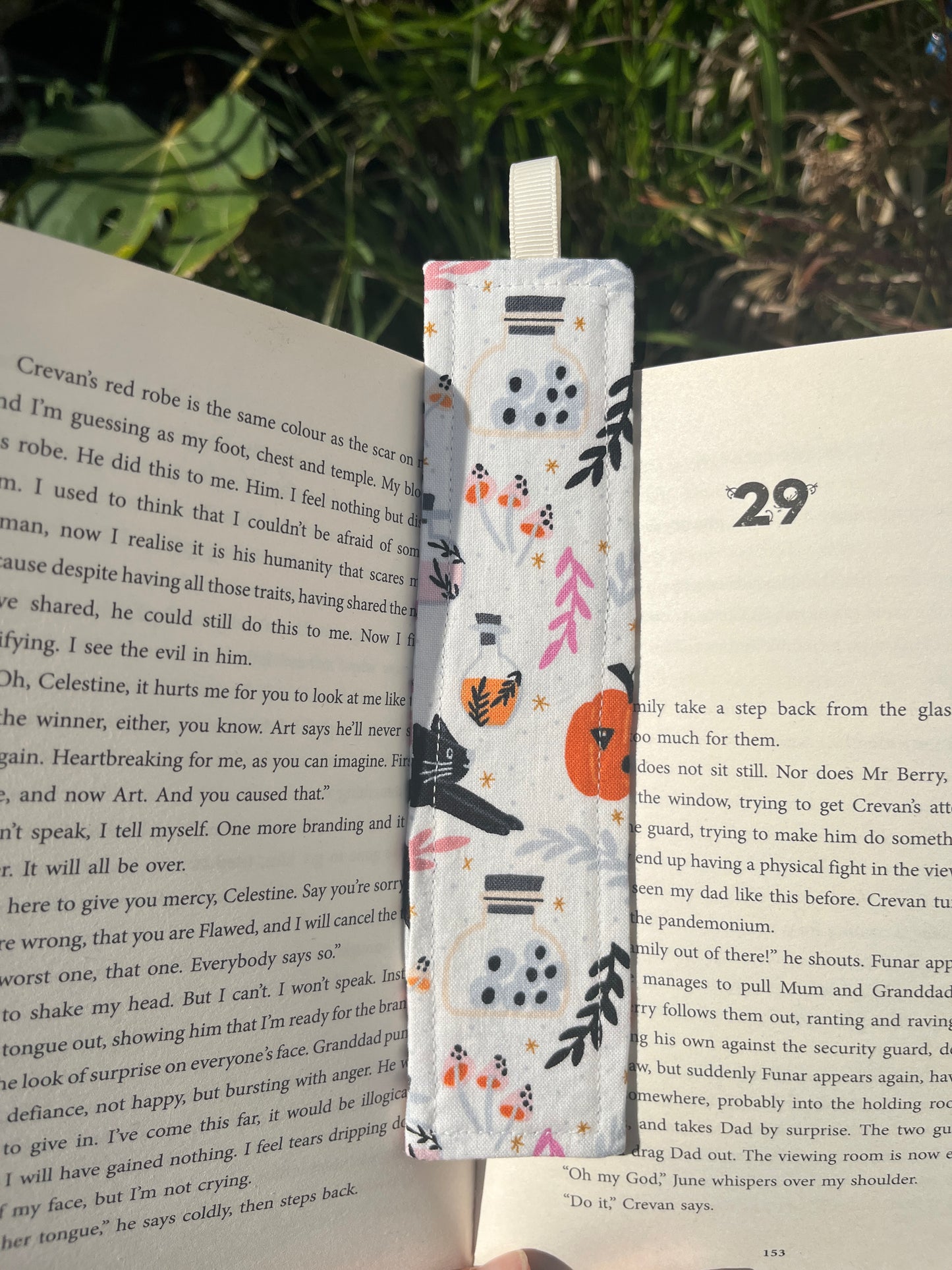 Halloween Themed Fabric Bookmark