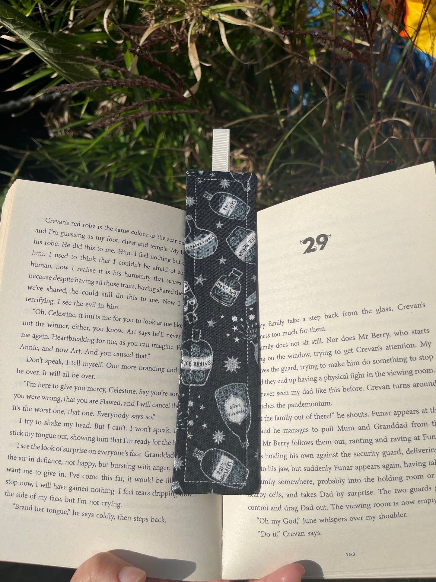 All Things Witchy Themed Fabric Bookmark