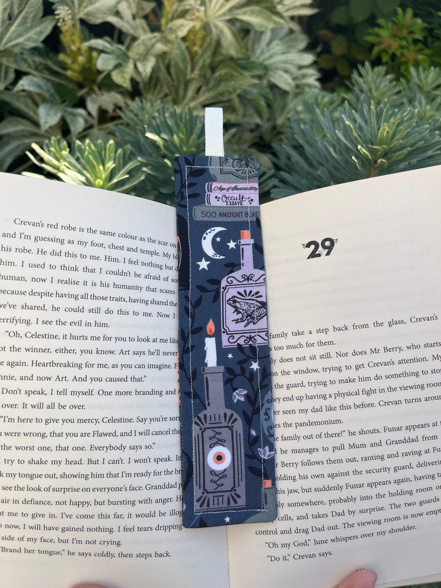 All Things Witchy Themed Fabric Bookmark