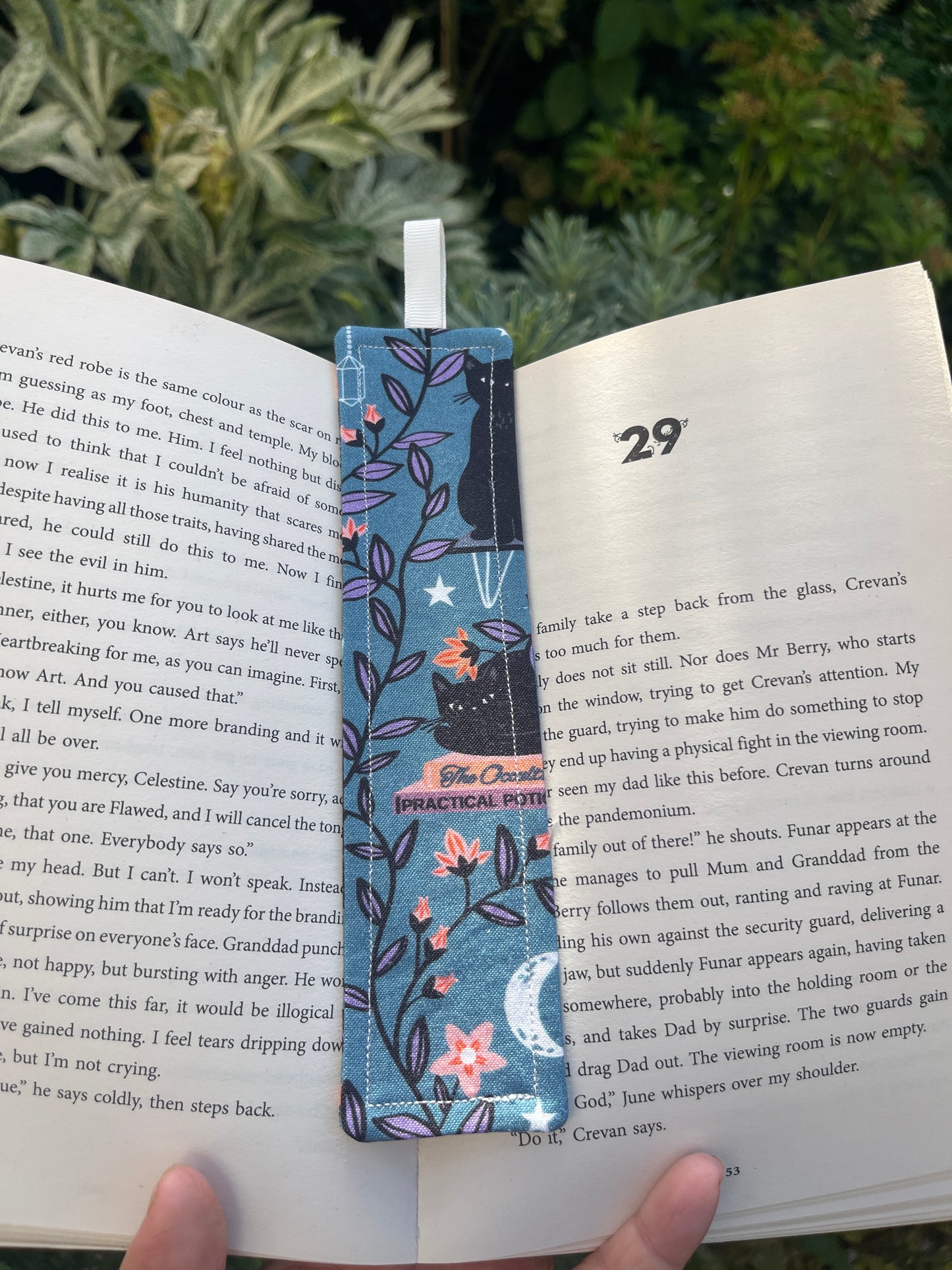 All Things Witchy Themed Fabric Bookmark