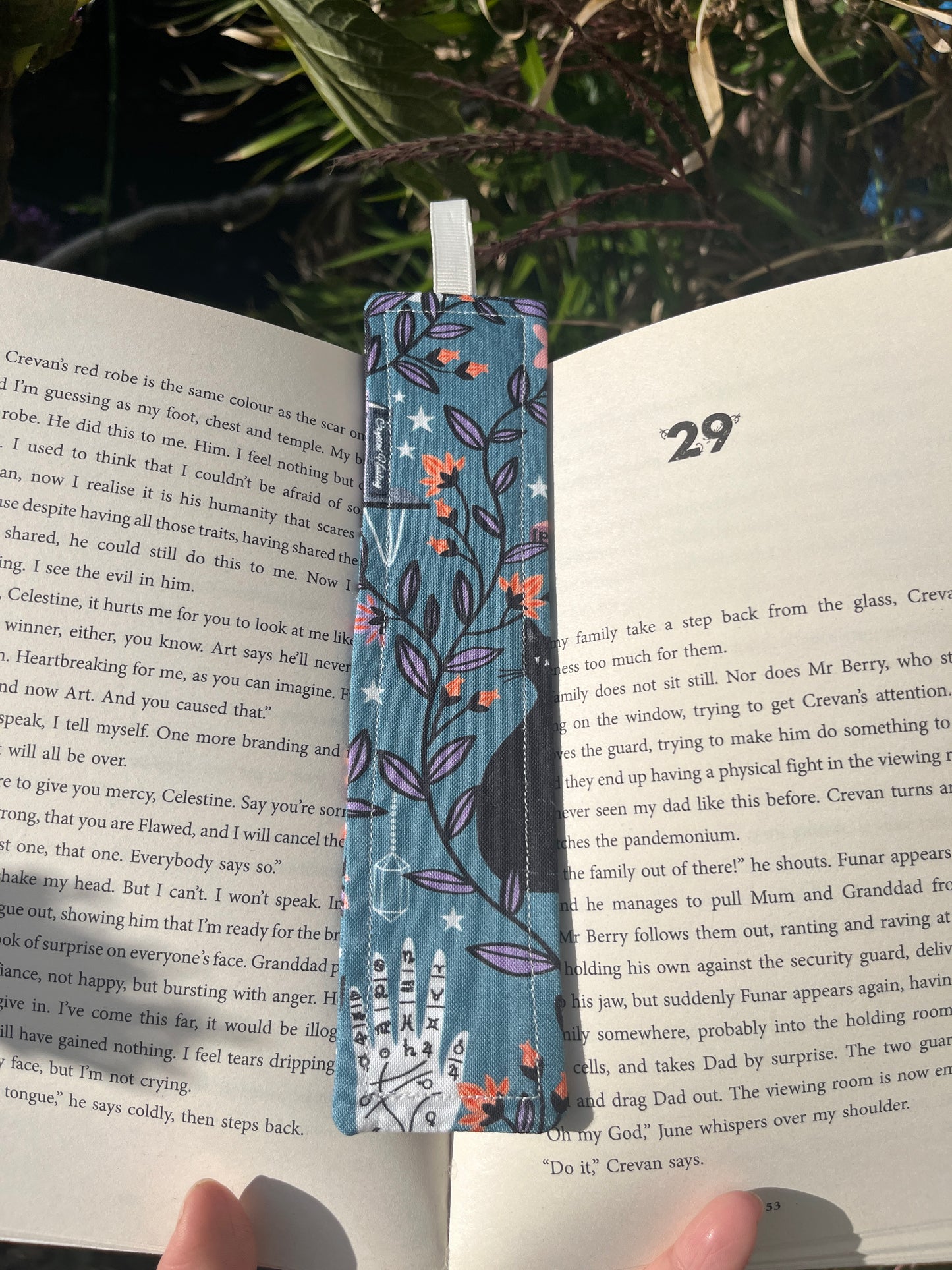 All Things Witchy Themed Fabric Bookmark