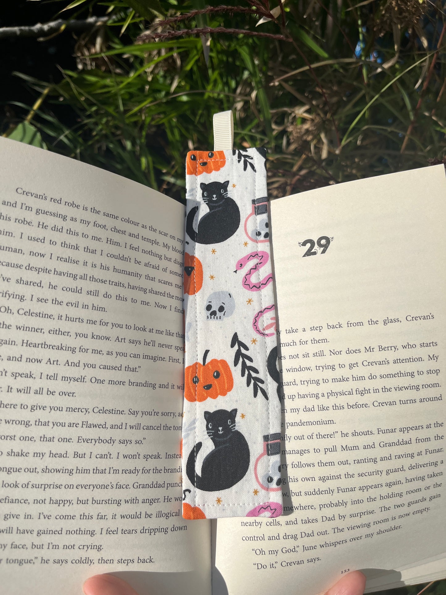 Halloween Themed Fabric Bookmark