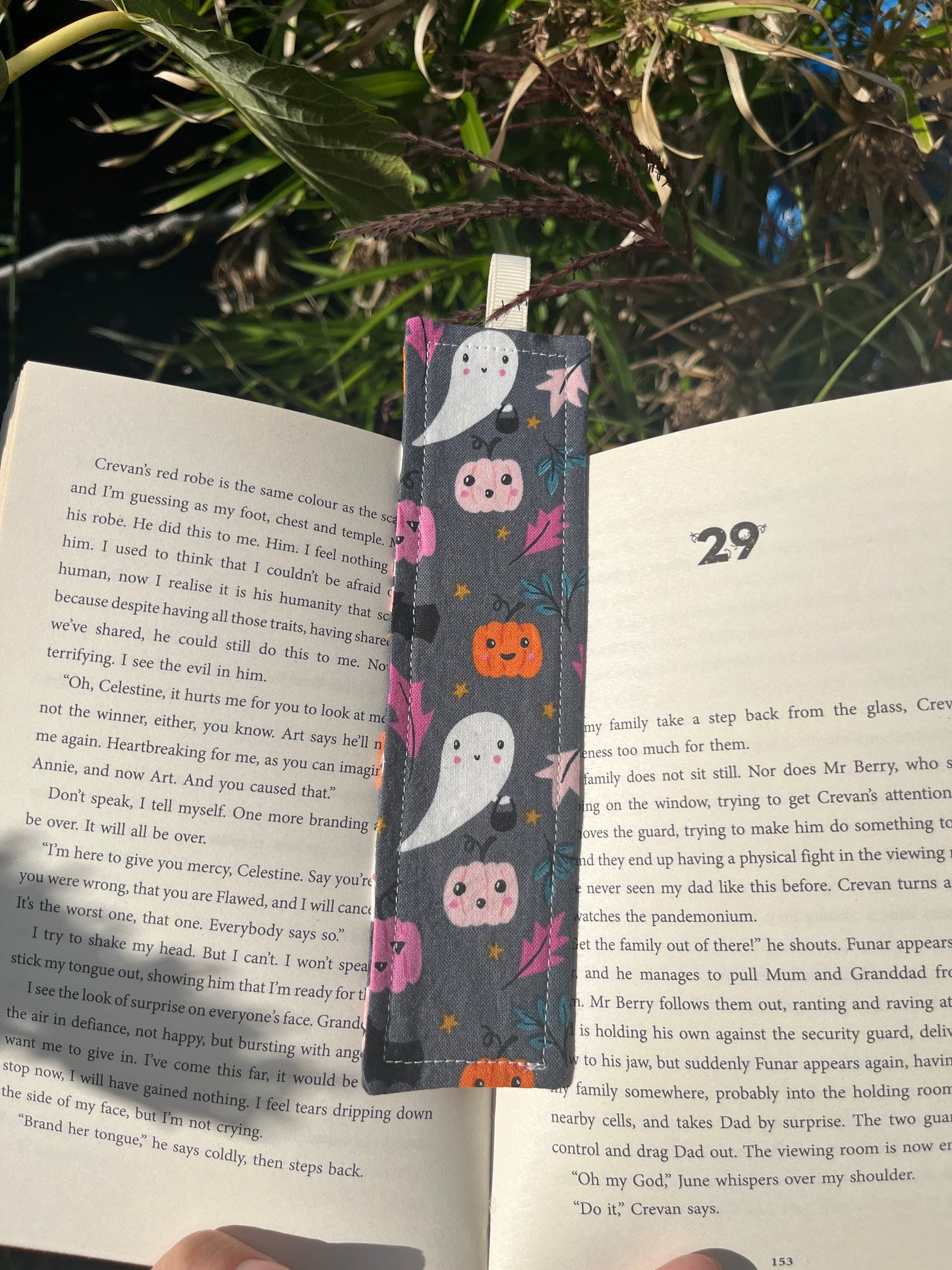 Halloween Themed Fabric Bookmark