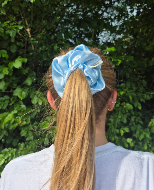 Satin Scrunchie - Light Blue