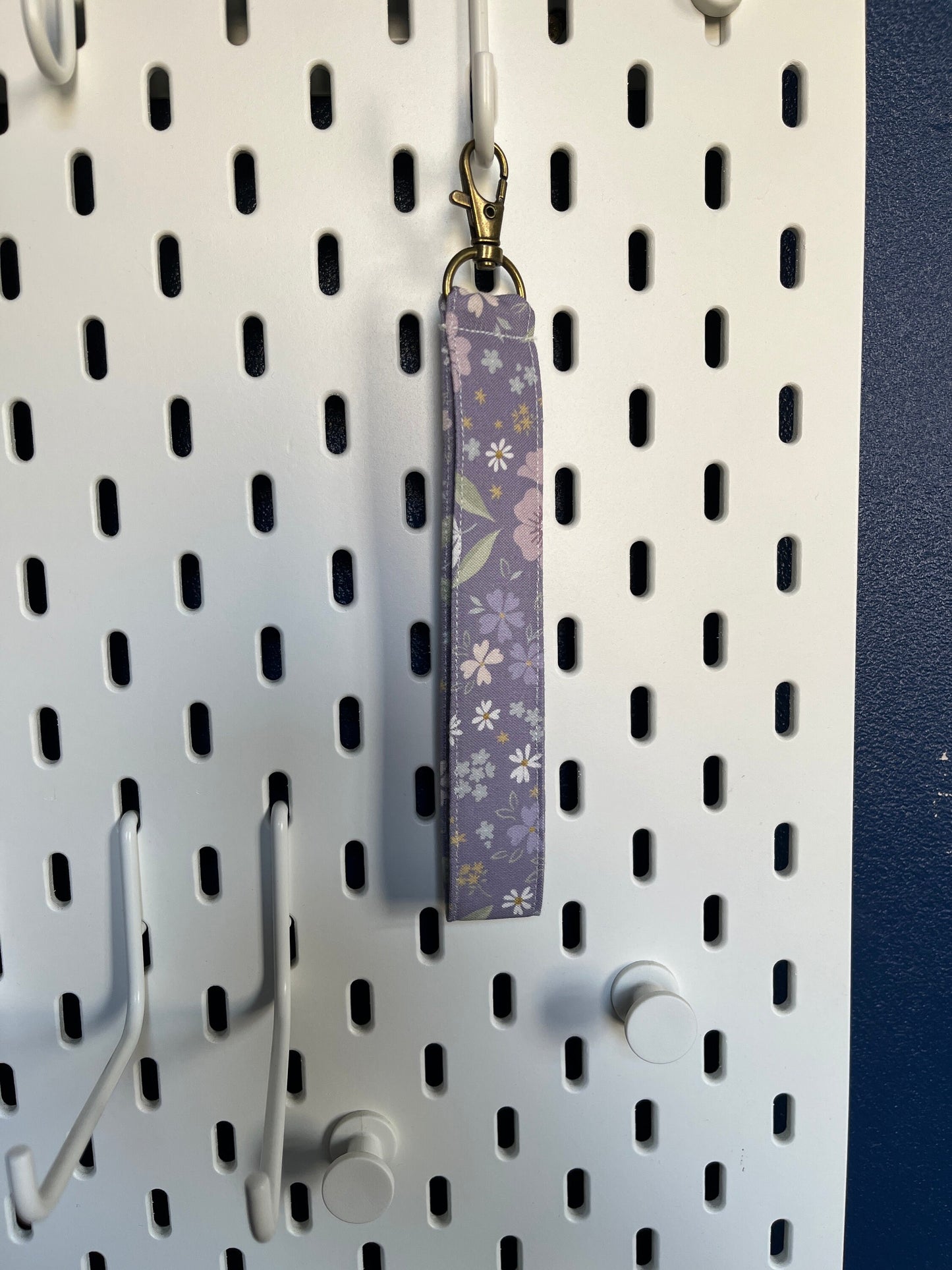 Purple Wildflower Fabric Wristlet