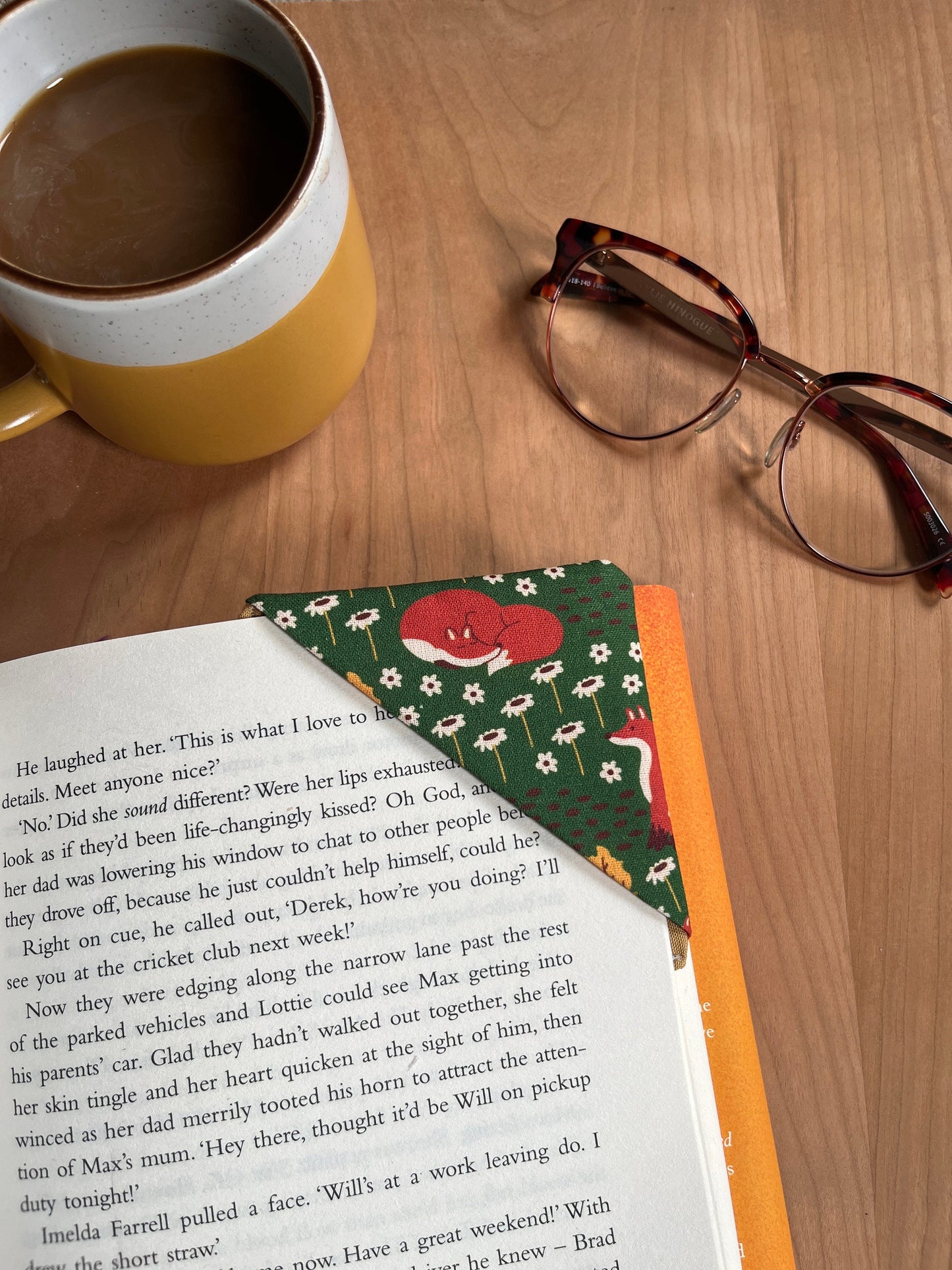 Fabric Corner Bookmark -Nature themed