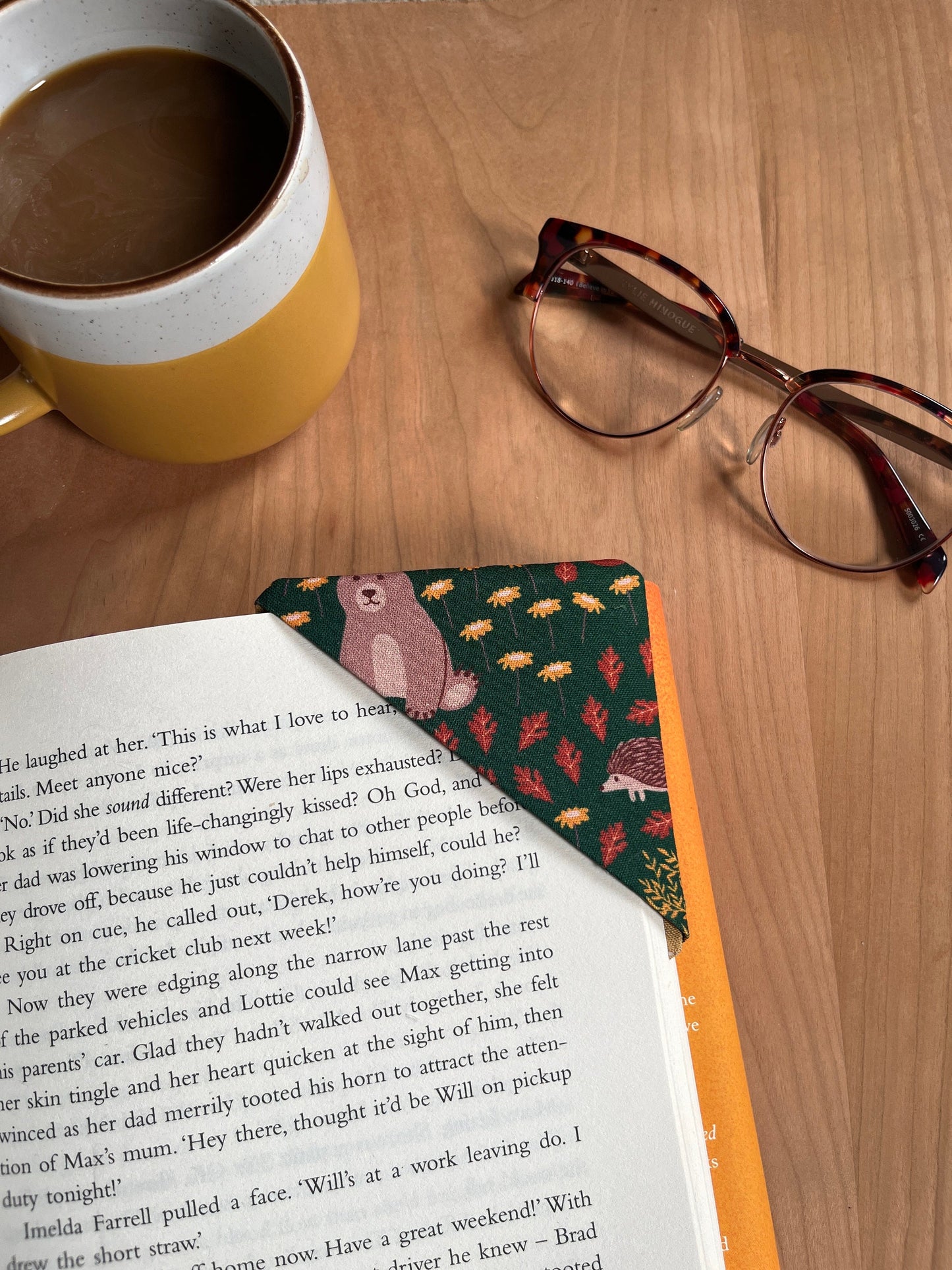 Fabric Corner Bookmark -Nature themed