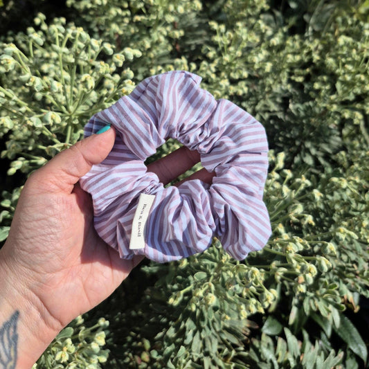 Large Scrunchies - Stripes Mauve