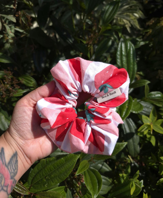Large Scrunchies - Strawberry Blocks