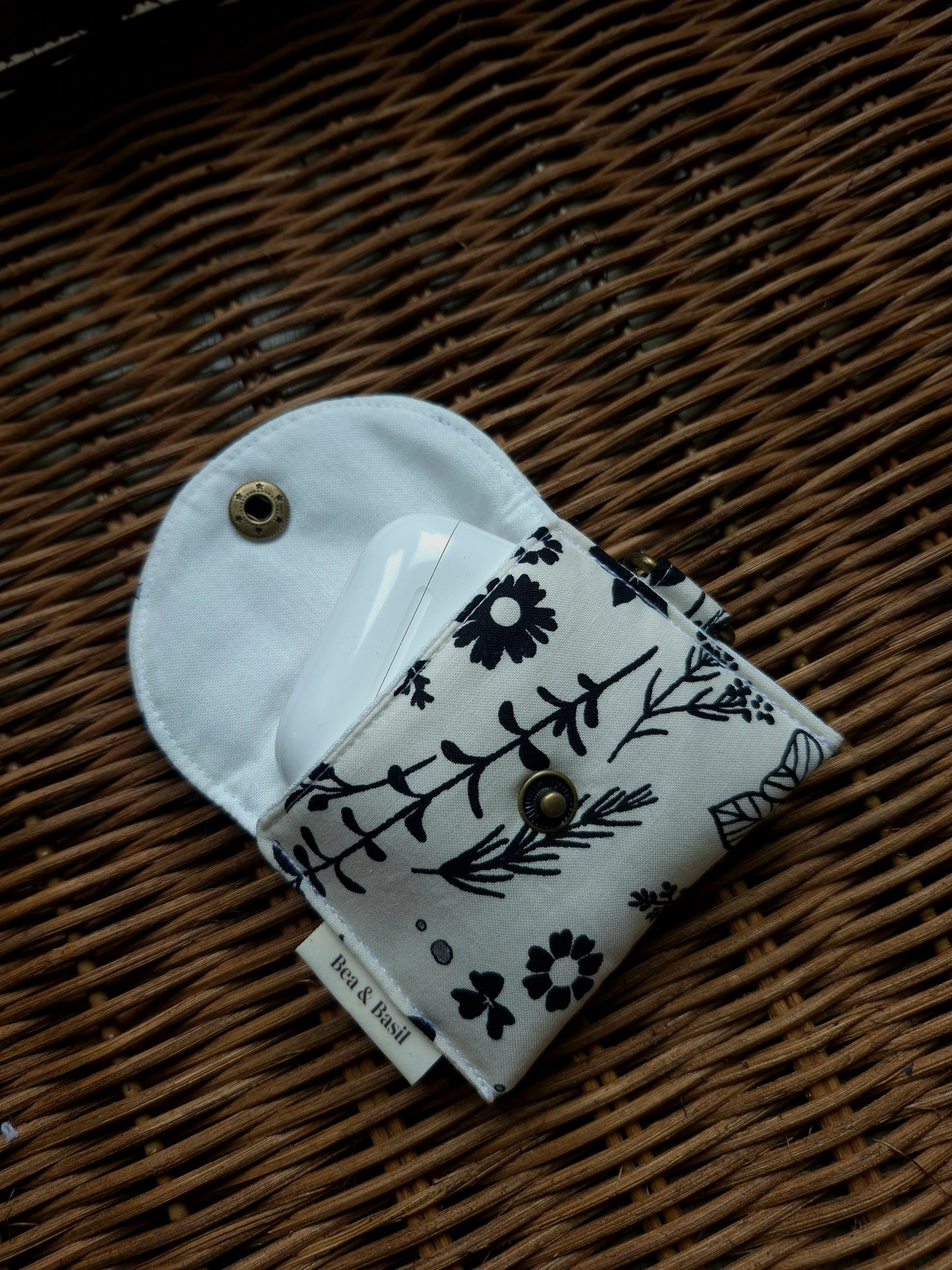 Fauna Black on Cream AirPods Case