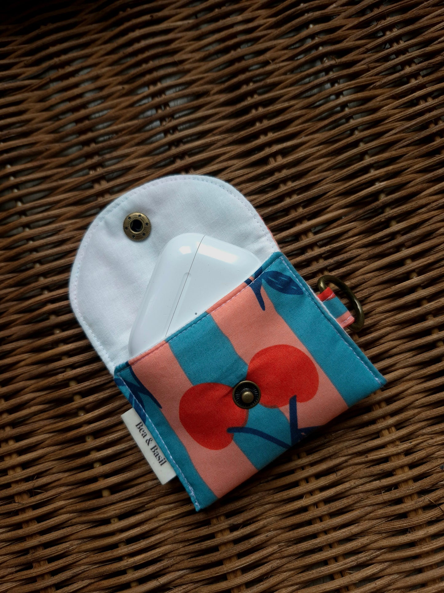 Cherries on Stripes AirPods Case