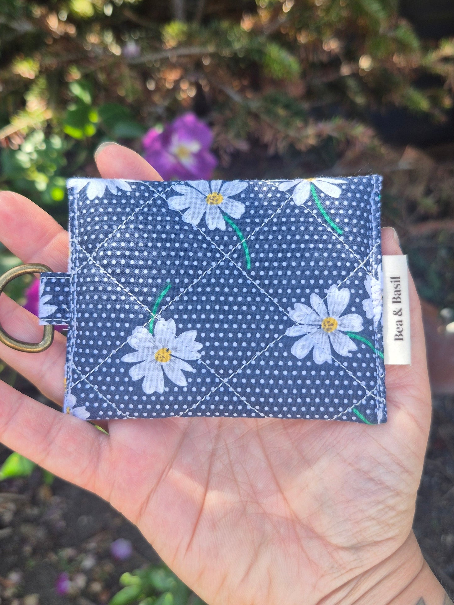 Navy Daisy AirPods Case